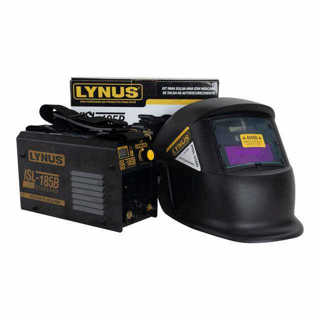 Kit inversor solda standard Kisl-185b + Máscara solda lynus