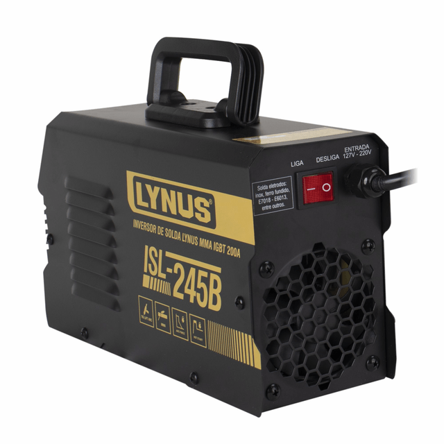 ISL-245B INVERSOR DE SOLDA LYNUS MMA / TIG 200A SERRALHEIRO BIVOLT 