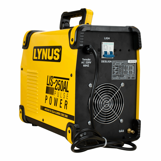 LIS-250AL PULSE - INVERSORA DE SOLDA ALUMÍNIO LYNUS 200A