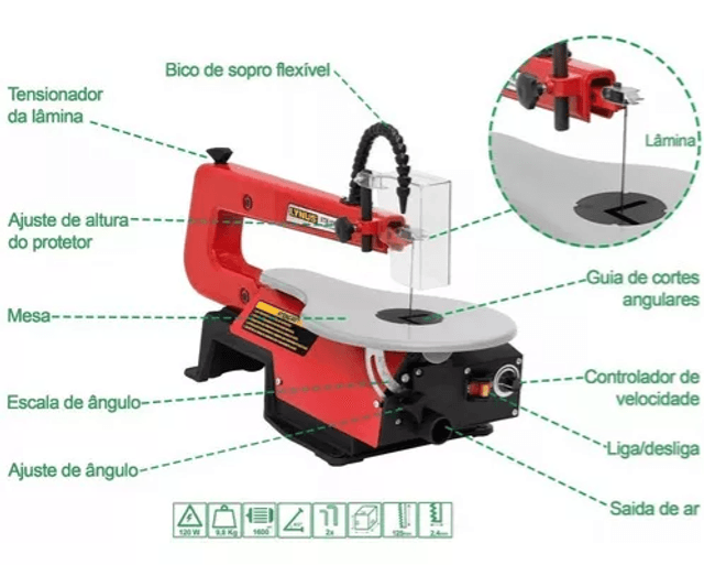 STM-100CV SERRA TICO-TICO DE BANCADA 127V -